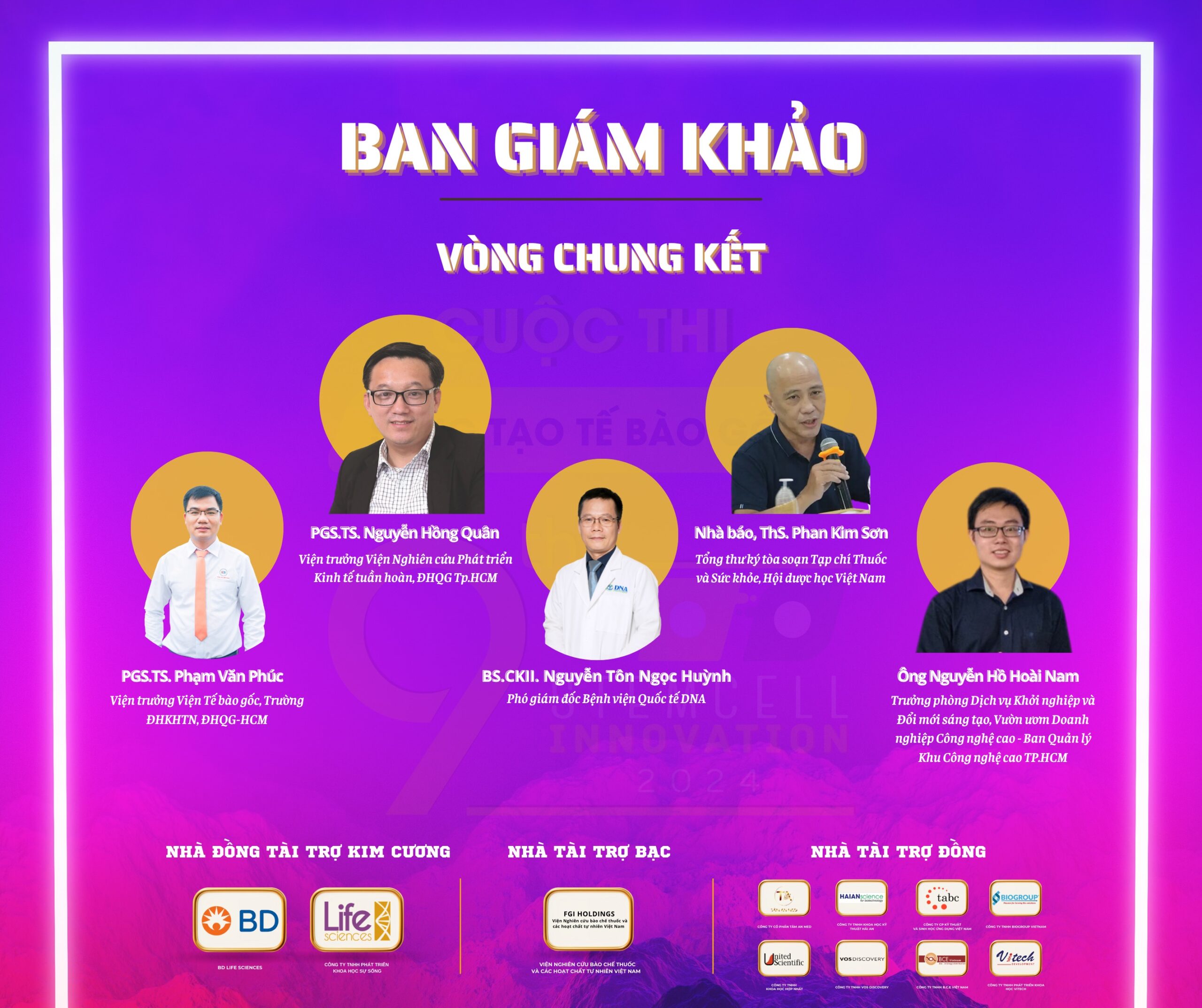 CÔNG BỐ HỘI ĐỒNG GIÁM KHẢO VÒNG CHUNG KẾT CUỘC THI STEM CELL INNOVATION 2024